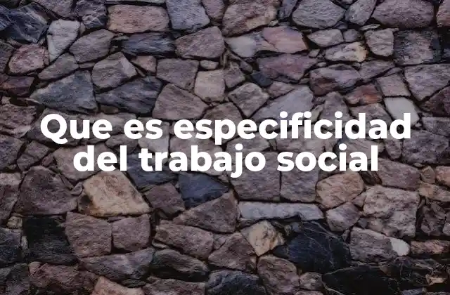 Que es Especificidad Del Trabajo Social 2 La identidad profesional en el trabajo social