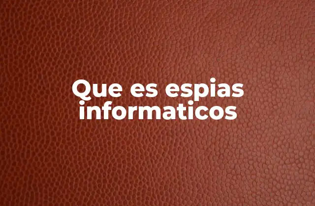 Que es Espias Informaticos