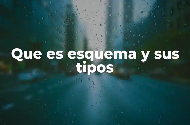 Que es Esquema y Sus Tipos