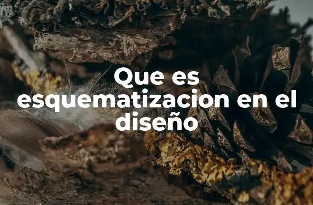 Que es Esquematizacion en el Diseño