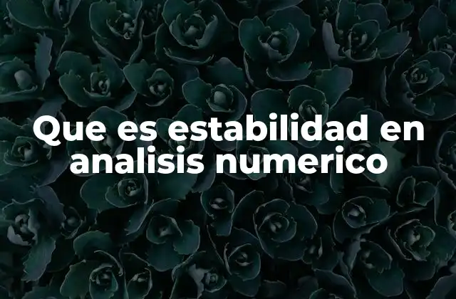 Que es Estabilidad en Analisis Numerico 2 La relación entre estabilidad y precisión en los cálculos computacionales