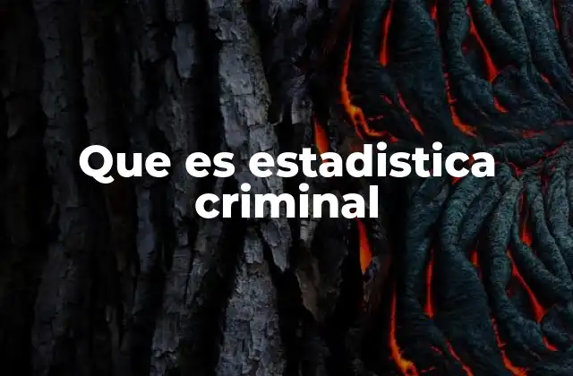 Que es Estadistica Criminal 2 Cómo la estadística criminal influye en la toma de decisiones públicas