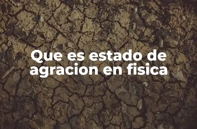 Que es Estado de Agracion en Fisica