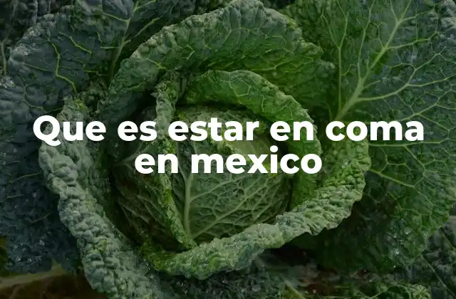 Que es Estar en Coma en Mexico