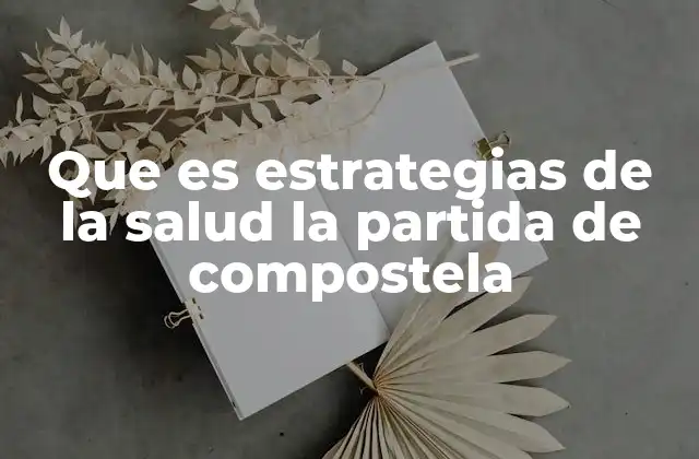 Que es Estrategias de la Salud la Partida de Compostela