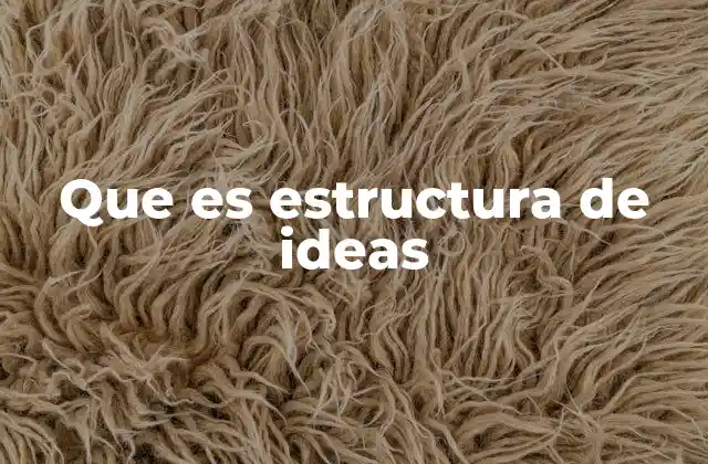 Que es Estructura de Ideas