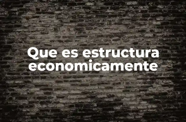 Que es Estructura Economicamente