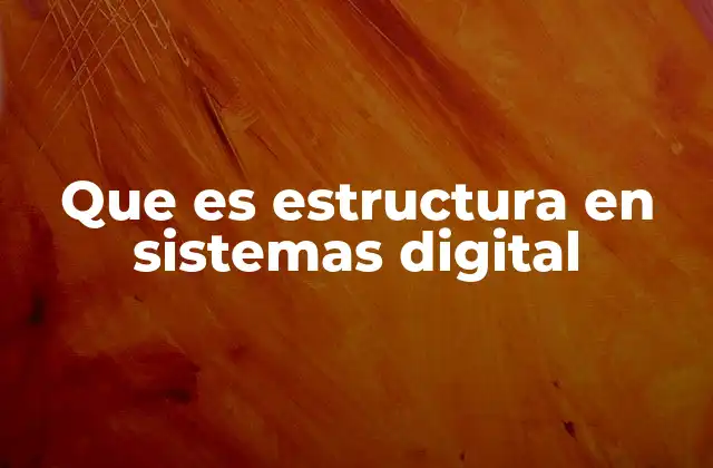 Que es Estructura en Sistemas Digital