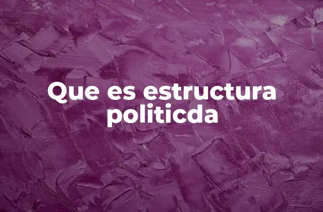 Que es Estructura Politicda