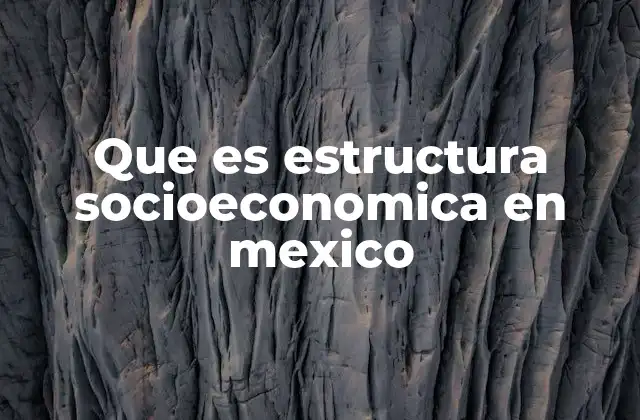 Que es Estructura Socioeconomica en Mexico 2 La base de la sociedad mexicana y su impacto en la economía nacional