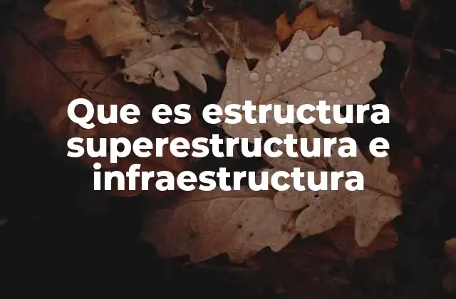 Que es Estructura Superestructura e Infraestructura