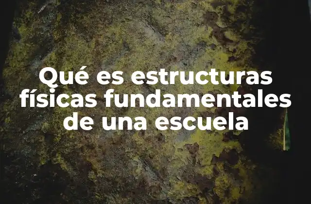 Qué es Estructuras Físicas Fundamentales de una Escuela