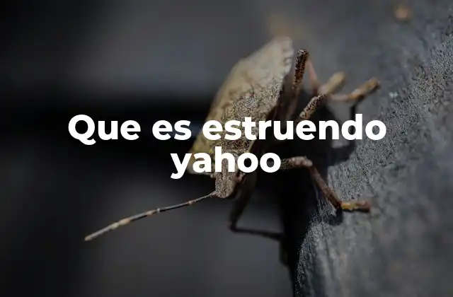 Que es Estruendo Yahoo