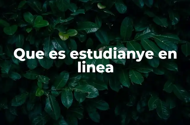 Que es Estudianye en Linea