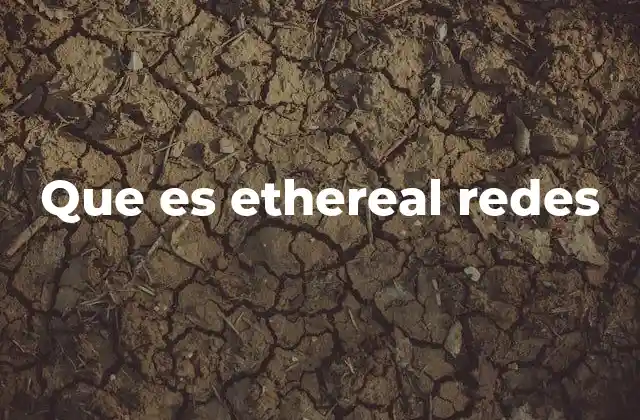 Que es Ethereal Redes