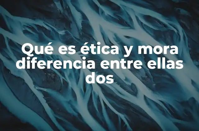 Qué es Ética y Mora Diferencia entre Ellas Dos