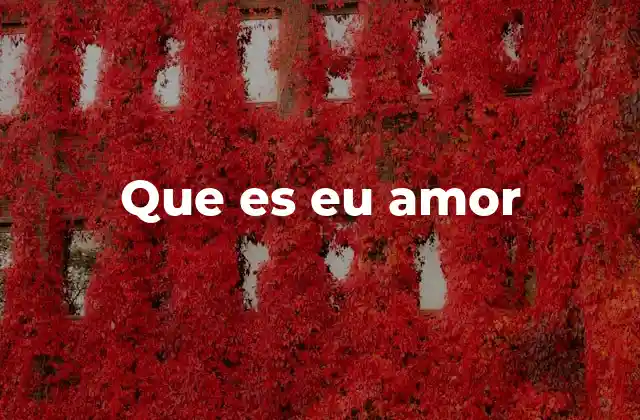 Que es Eu Amor
