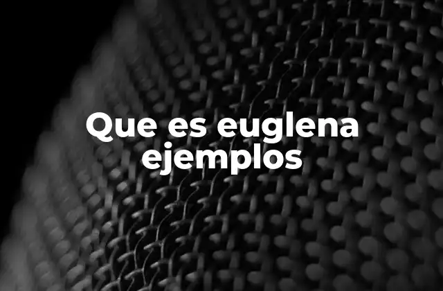 Características generales de la Euglena