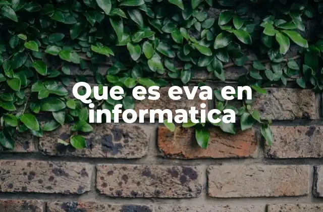 Que es Eva en Informatica