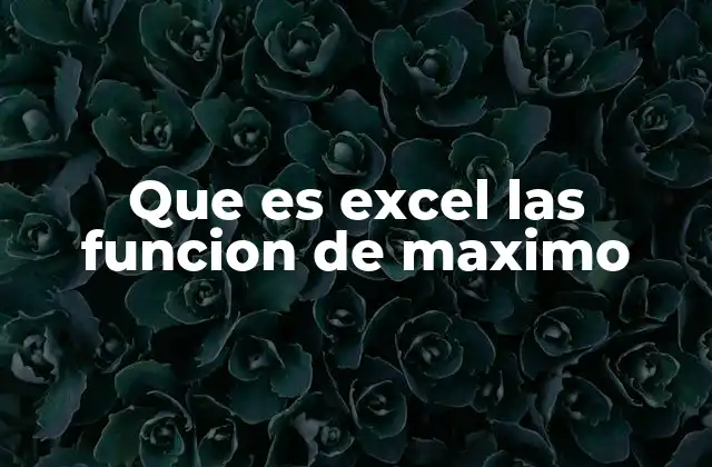 Que es Excel las Funcion de Maximo 2 Cómo funciona la función de máximo en Excel