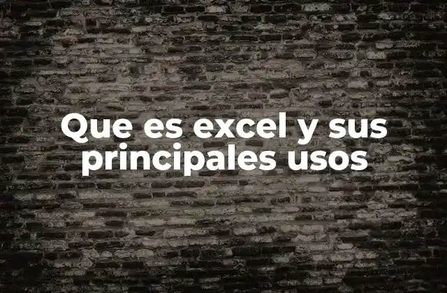 Que es Excel y Sus Principales Usos