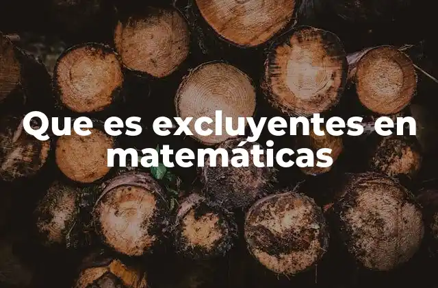 Que es Excluyentes en Matemáticas