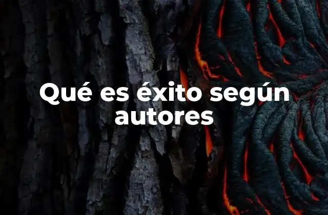 Qué es Éxito según Autores