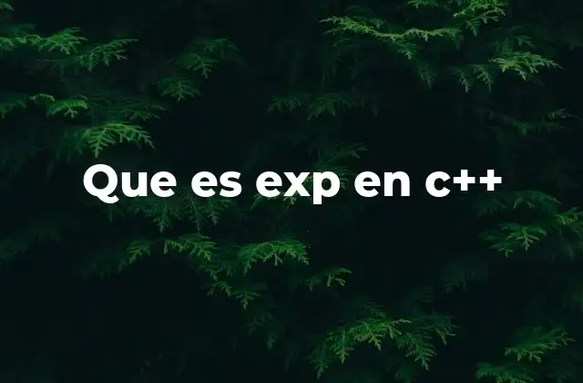 Que es Exp en C++