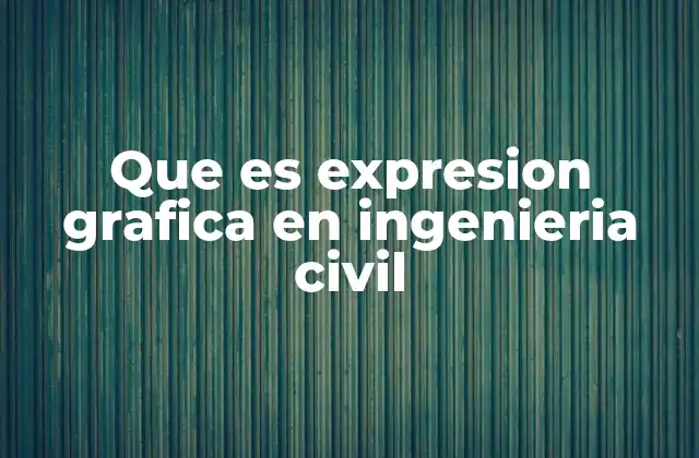 Que es Expresion Grafica en Ingenieria Civil