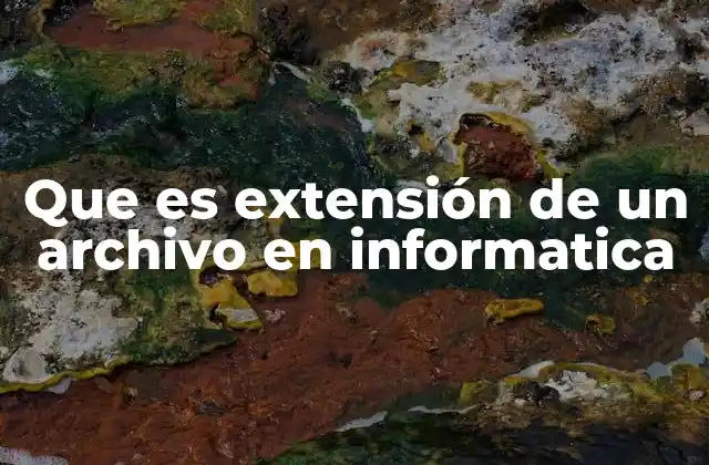 Que es Extensión de un Archivo en Informatica 2 El papel de las extensiones en la organización digital