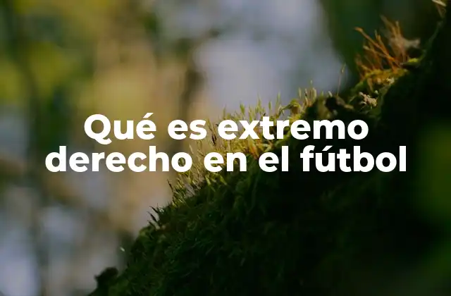 Qué es Extremo Derecho en el Fútbol