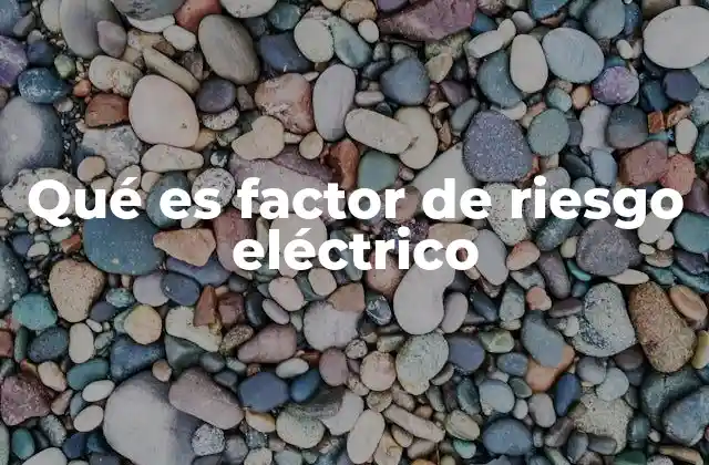 Qué es Factor de Riesgo Eléctrico