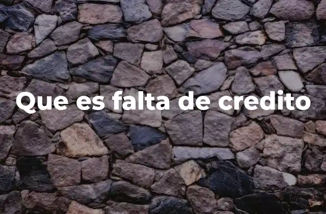Consecuencias de no tener acceso al crédito