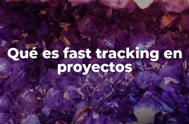 Qué es Fast Tracking en Proyectos