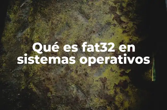 Qué es Fat32 en Sistemas Operativos