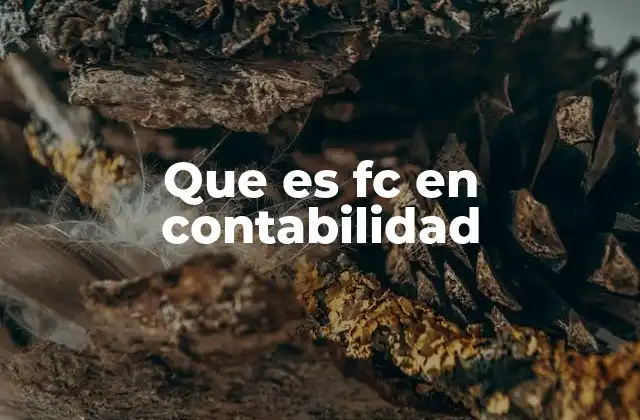 Que es Fc en Contabilidad