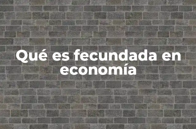Qué es Fecundada en Economía