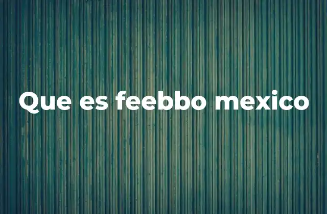 Que es Feebbo Mexico
