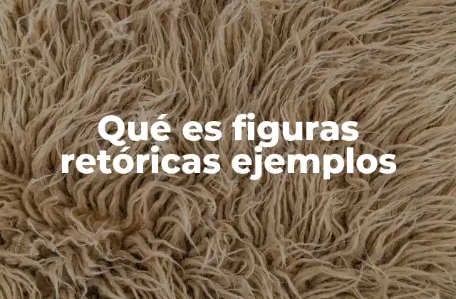 Qué es Figuras Retóricas Ejemplos