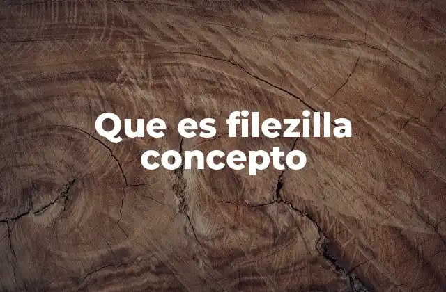 Que es Filezilla Concepto
