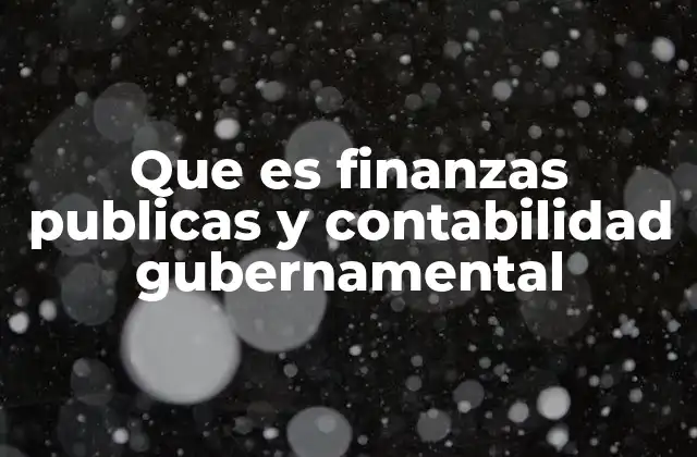 Que es Finanzas Publicas y Contabilidad Gubernamental 2 El papel de las finanzas en la toma de decisiones públicas