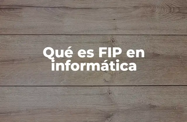Qué es Fip en Informática