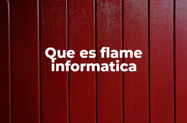 Que es Flame Informatica