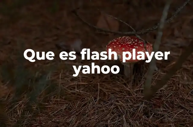 Que es Flash Player Yahoo