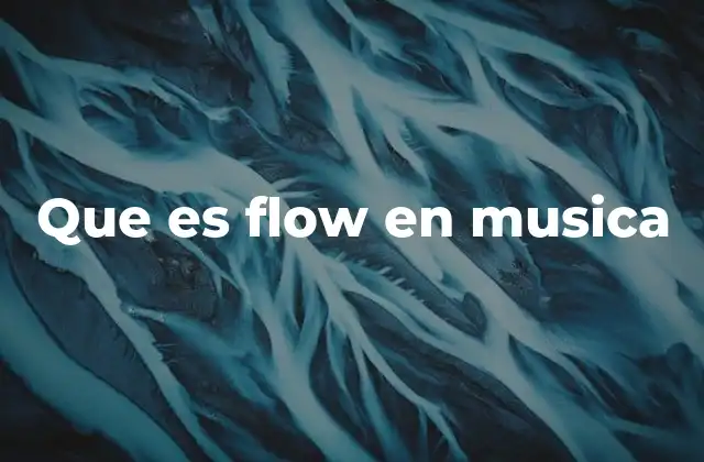 Que es Flow en Musica