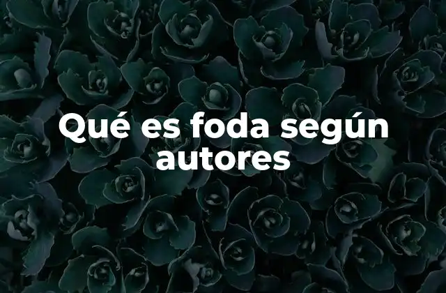 Qué es Foda según Autores