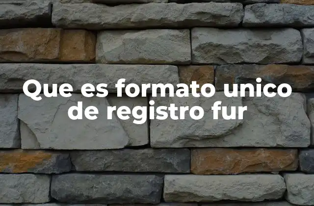 La importancia del FUR en el sistema de trámites gubernamentales