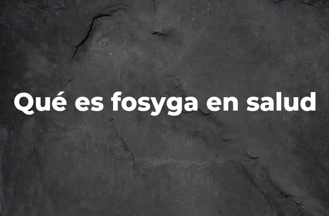 Qué es Fosyga en Salud