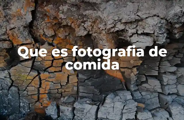 Que es Fotografia de Comida