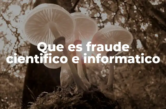Que es Fraude Cientifico e Informatico